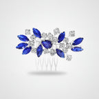 Crystallized Statement Hair Comb - Blue