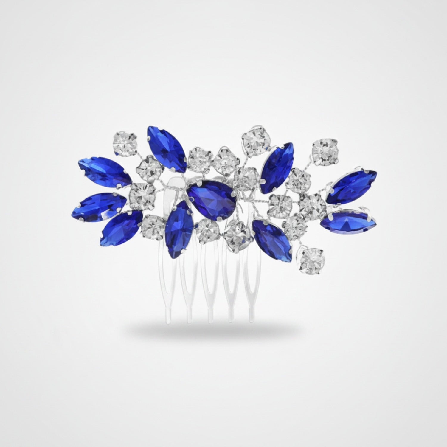 Crystallized Statement Hair Comb - Blue