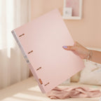 Leather 2-Ring Binder with Rose Clasps - Pink – stationery (view 3)