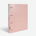Leather 2-Ring Binder with Rose Clasps - Pink