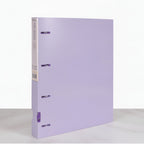 Leather 2-Ring Binder with Rose Clasps - Purple