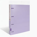 Leather 2-Ring Binder with Rose Clasps - Purple