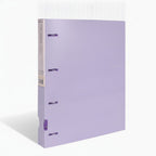 Leather 2-Ring Binder with Rose Clasps - Purple