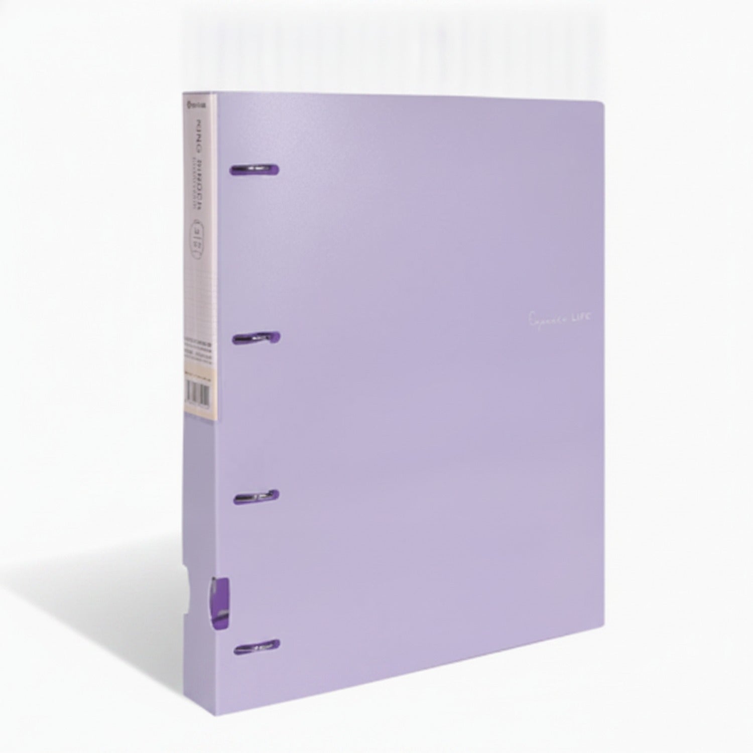 Leather 2-Ring Binder with Rose Clasps - Purple