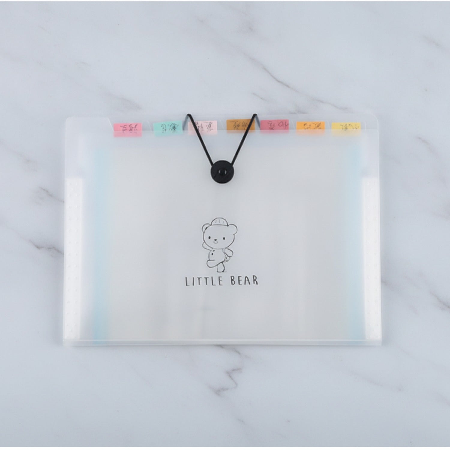Little Bear Accordion File Organizer With Colorful Tabs
