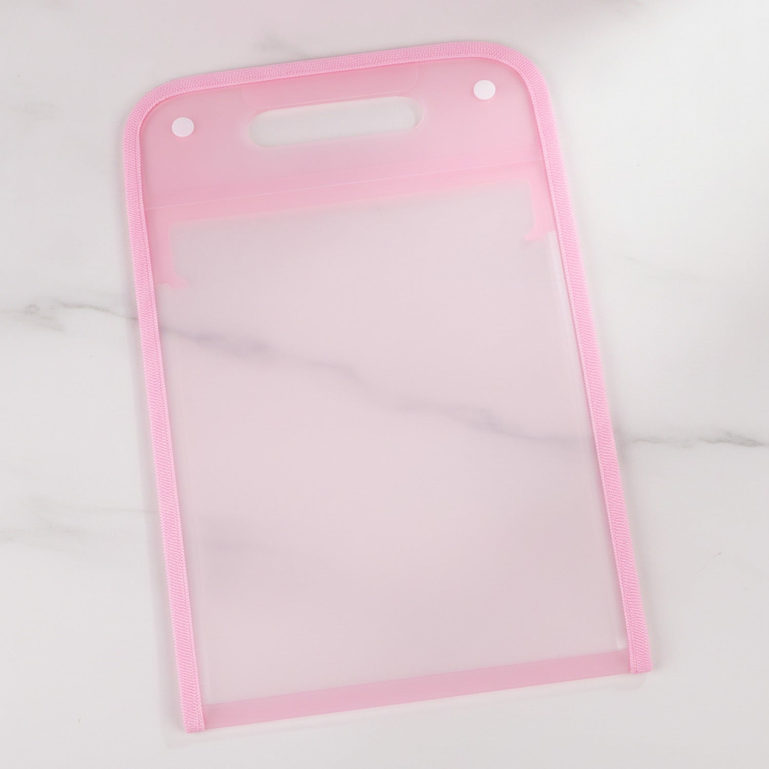 Plastic Clipboard With Handle And Storage Pocket - Vertical Accordion Pouch Pink
