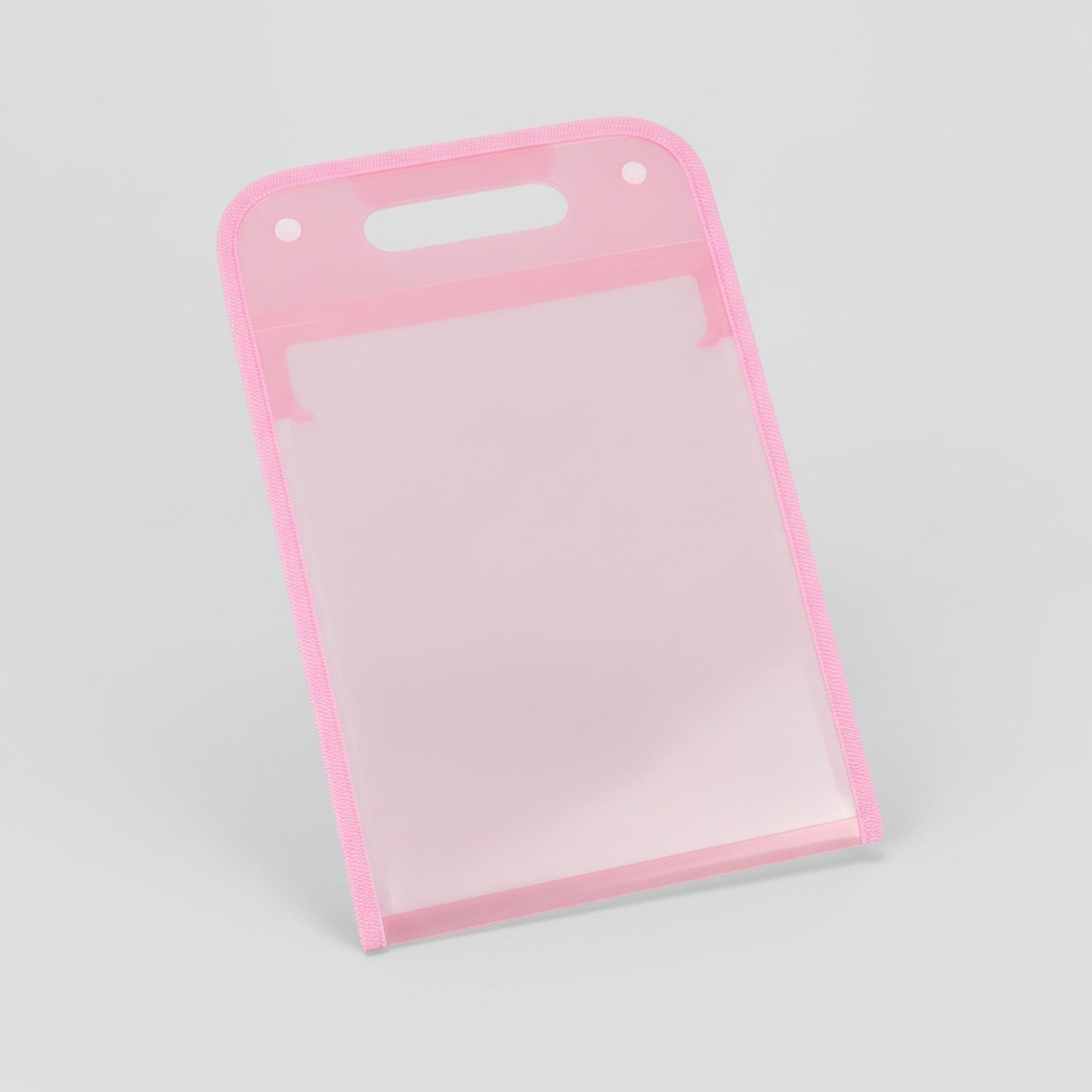 Plastic Clipboard With Handle And Storage Pocket - Vertical Accordion Pouch Pink