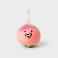 Pink Lychee Squishy With Smiling Face Charm