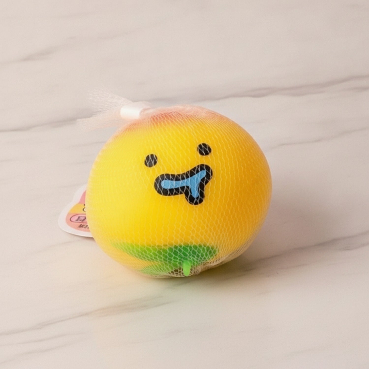 Rainbow Gradient Pear Squishy With Cute Face