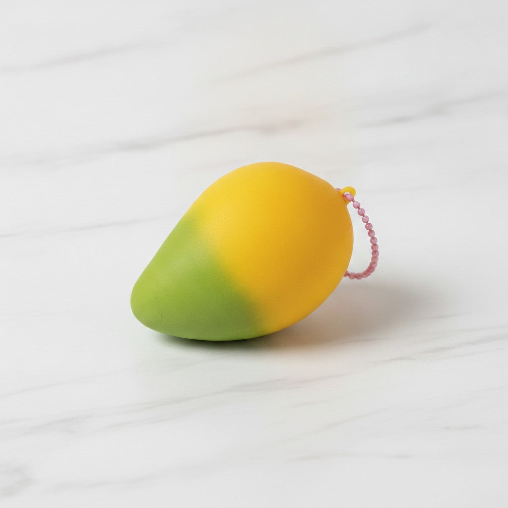 Mango Gradient Squishy with Beaded Keychain