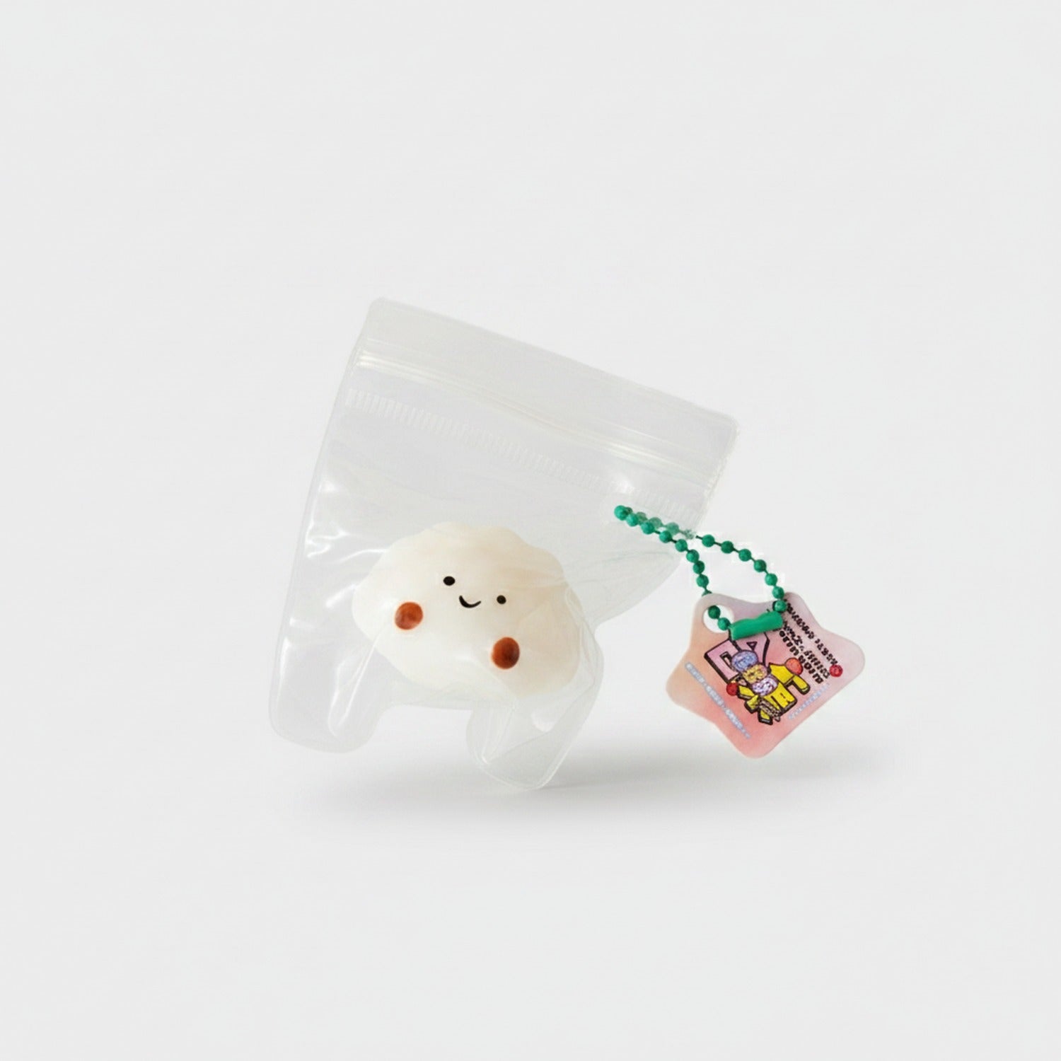 Cute Ghost Squishy With Beaded Chain Charm
