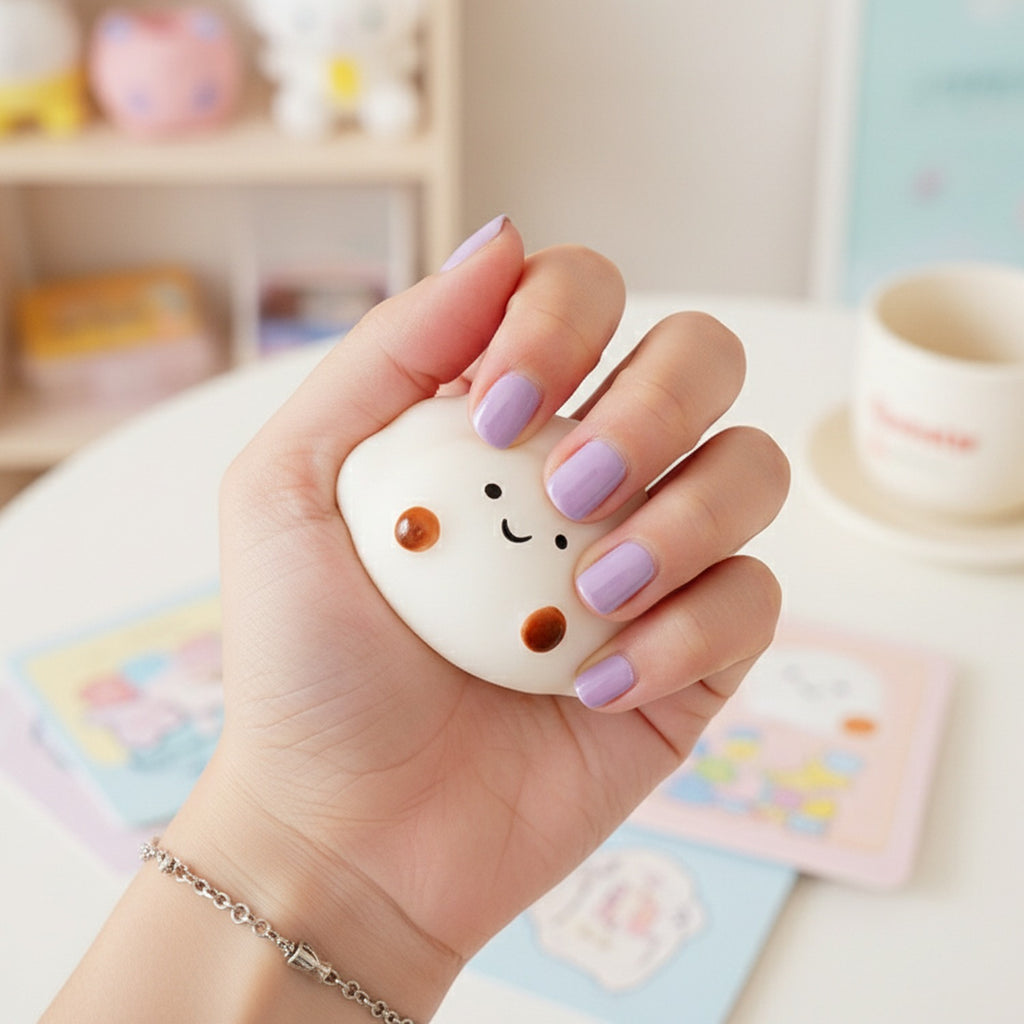 Cute Ghost Squishy With Beaded Chain Charm