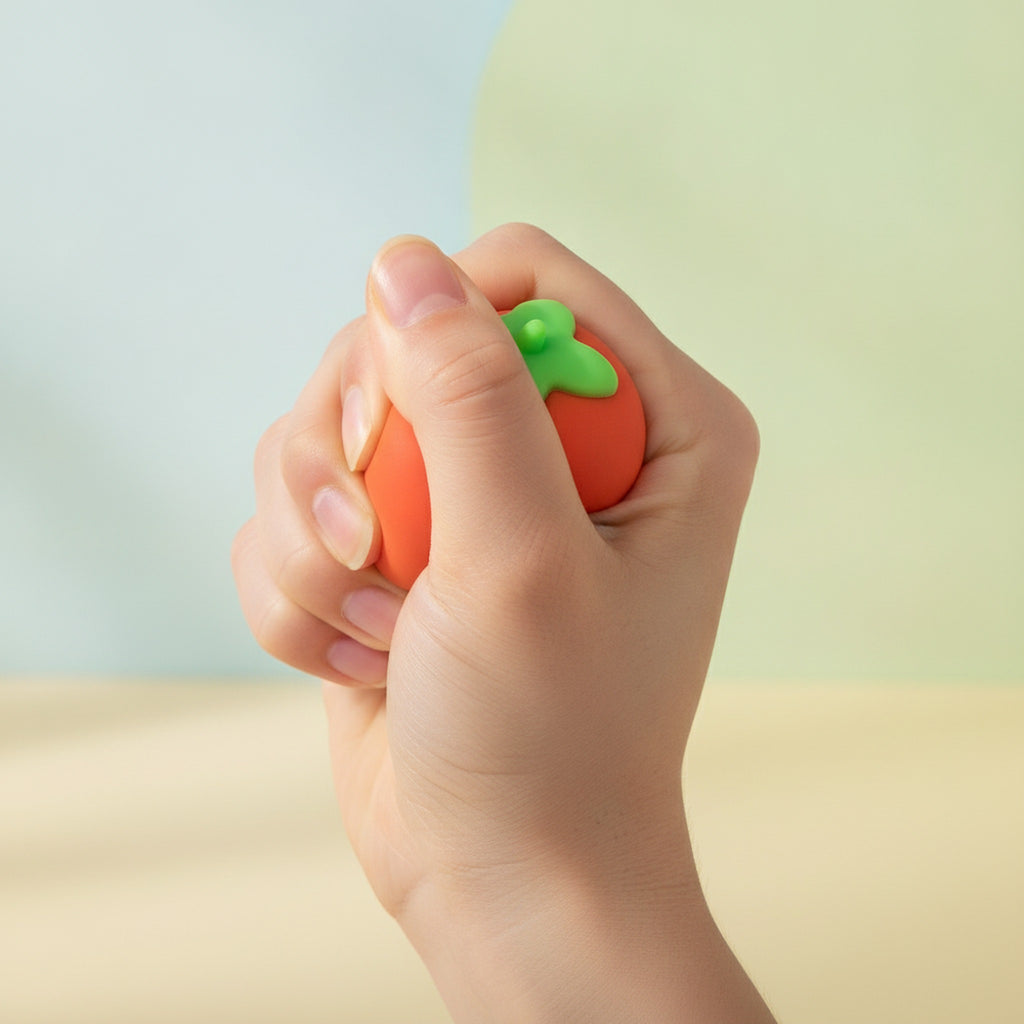 Persimmon Fidget Squeeze Stress Toy - Red