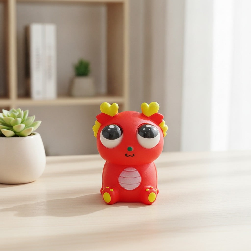 Pop‑eyed Dragon Squeeze Squishy Toy - Colored