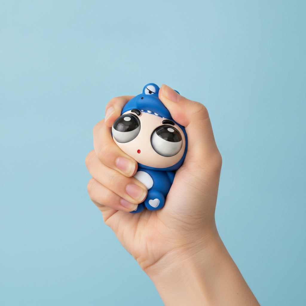 Pop‑eyed  Squeeze Squishy Toy - Blue