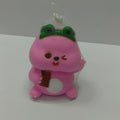 Pink Bear With Frog‑Hat Squeeze Squishy Toy – novelty & toys