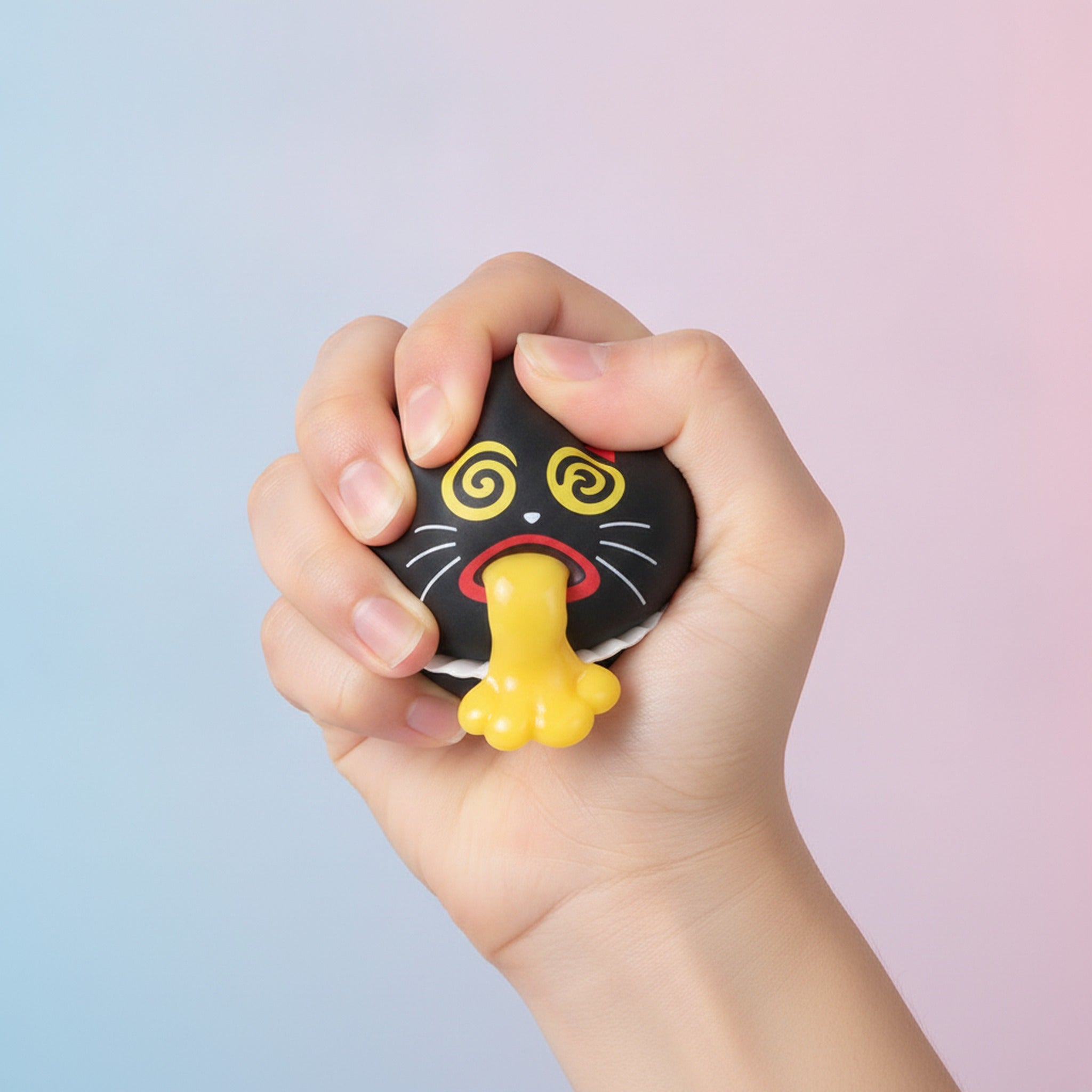 Black Cat Emoji Vomit Squeeze Toy