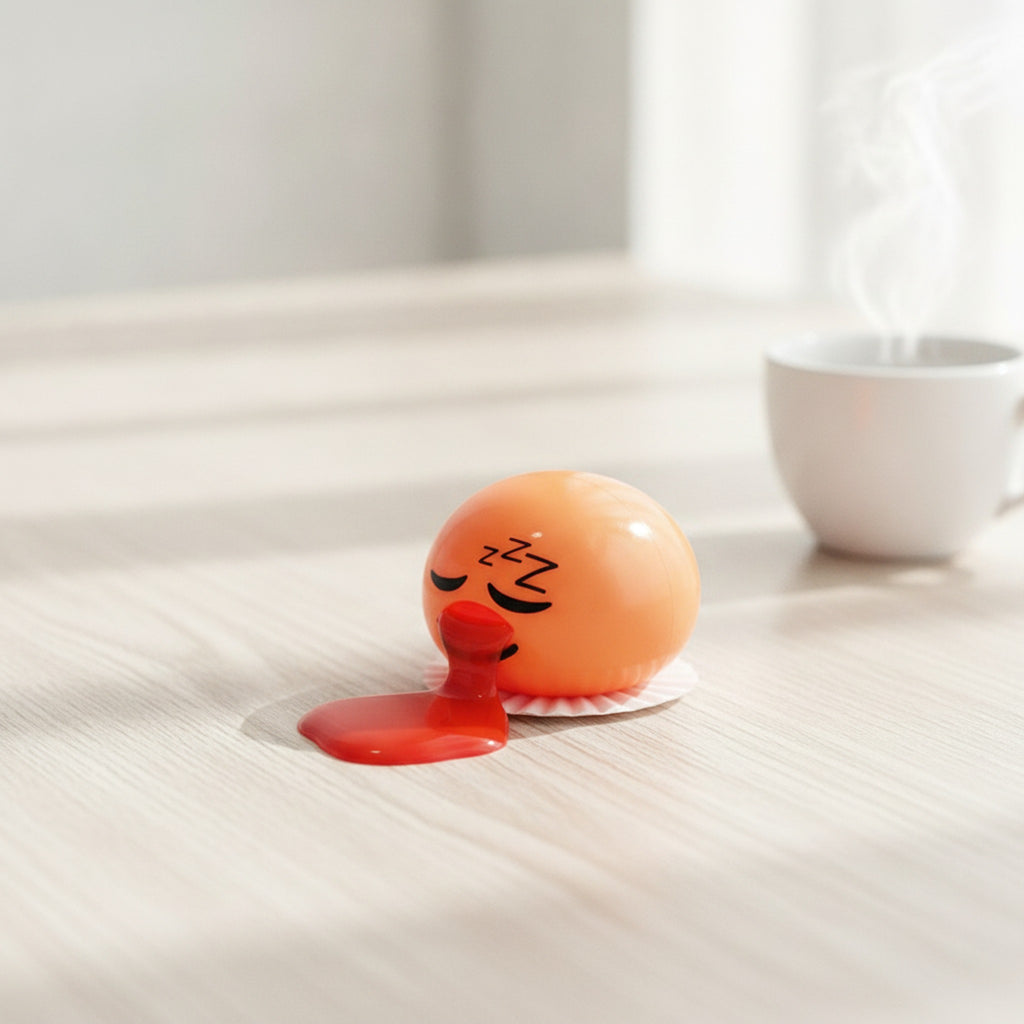 Vomiting Emoji Squeeze Toy - Orange