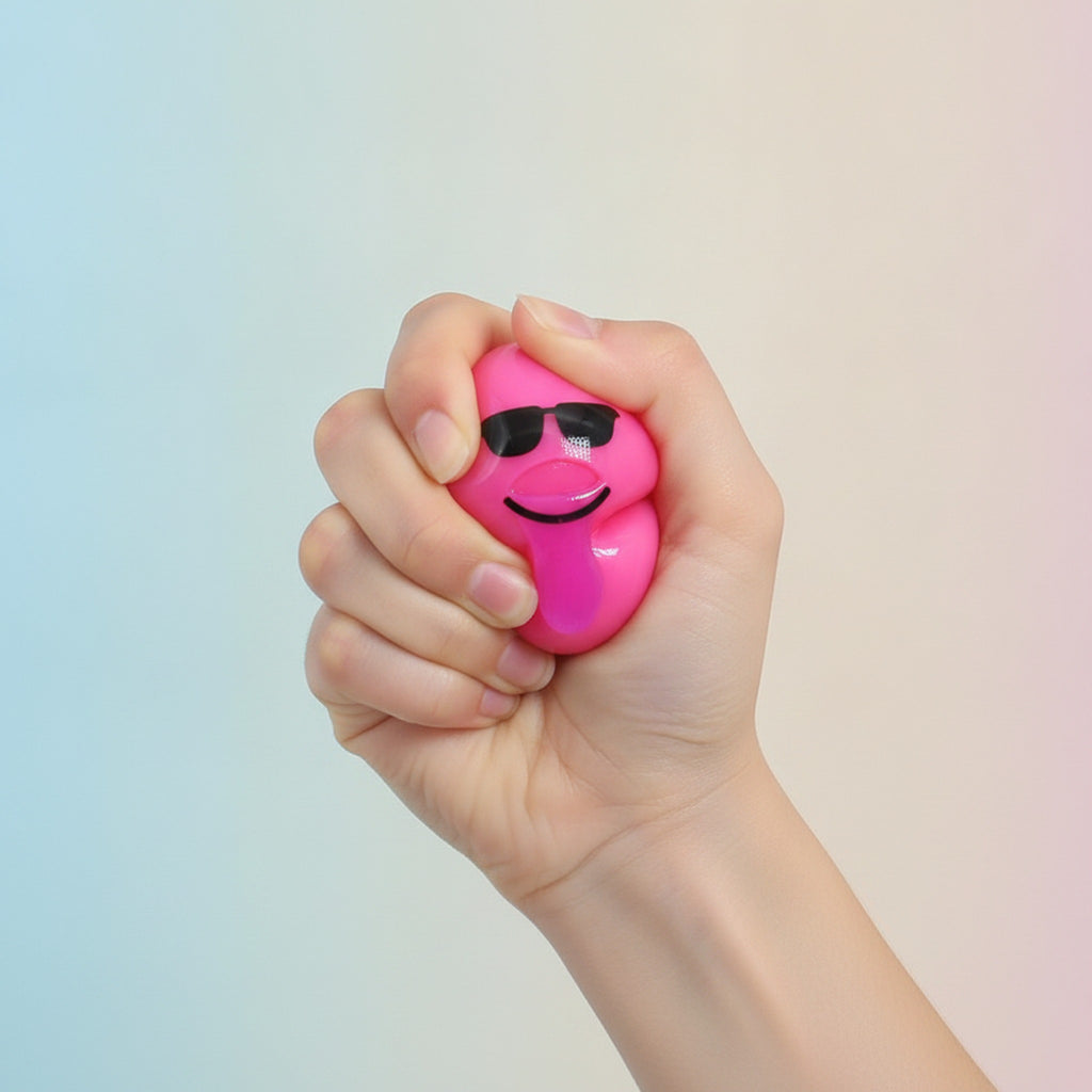 Sunglasses Emoji Squeeze Toy - Pink