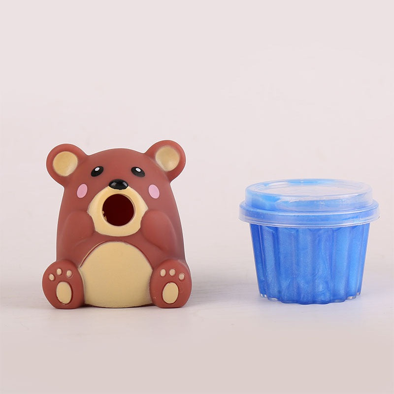 Vomiting Egg Yolk Slime Fidget Squeeze Stress Relief Toy - Brown – novelty & toys