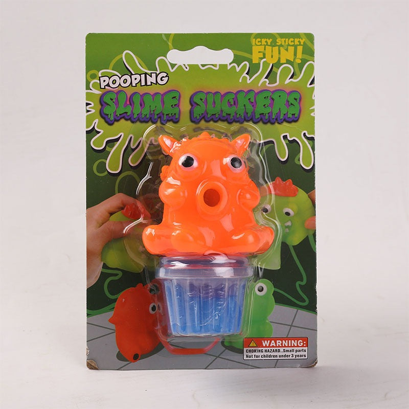 Vomiting Egg Yolk Slime Fidget Squeeze Stress Relief Toy - Orange – novelty & toys