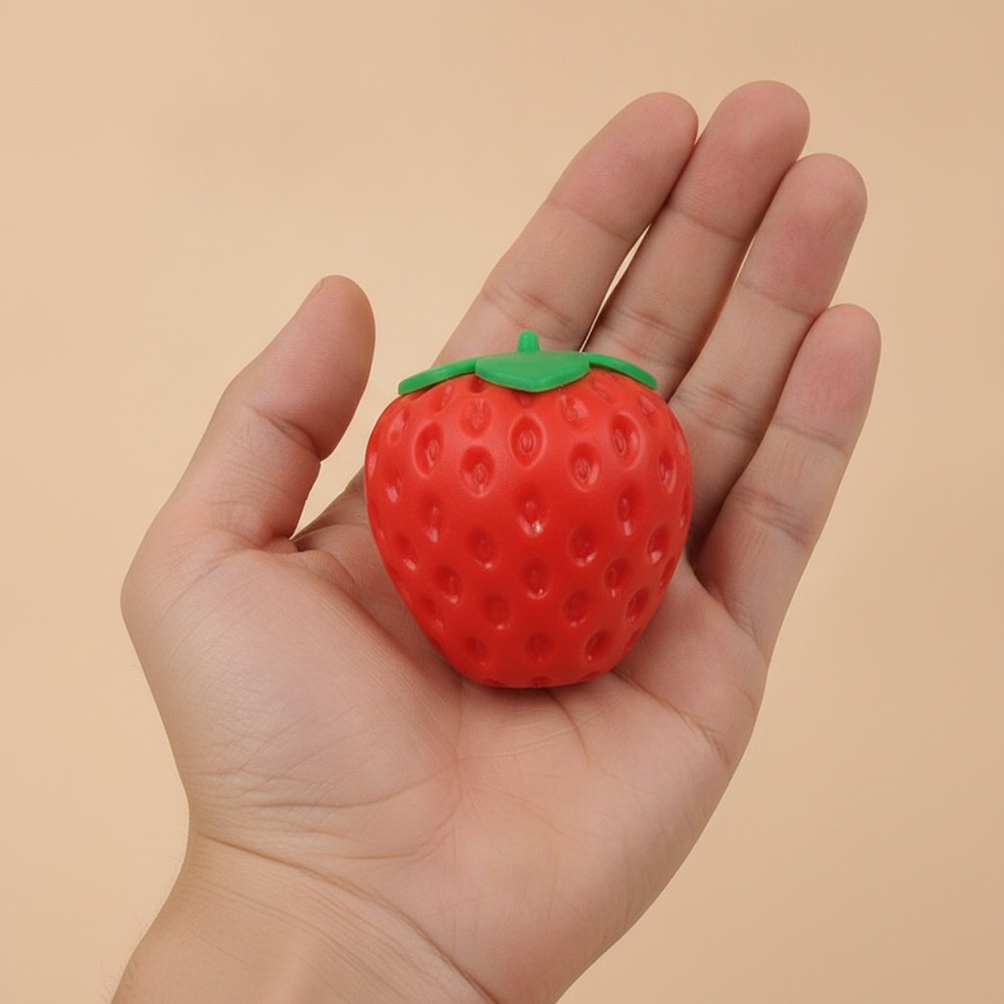 Cute Strawberry Squeezing Stress Relief Toy 12-Pack – novelty & toys (view 3)