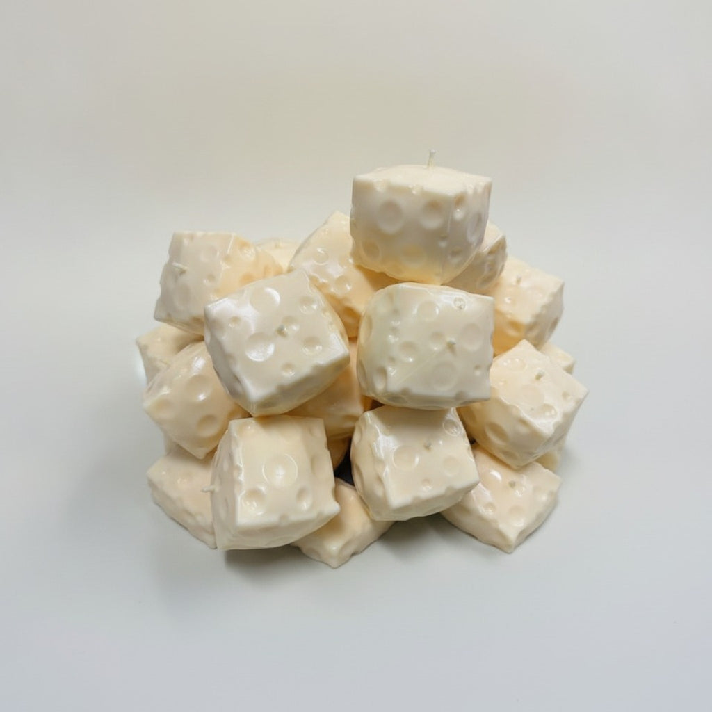 Swiss Cheese Block Shaped Candles – novelty & toys (view 1)