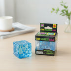 Glitter Snowflake Cube Stress Squeeze Ball – novelty & toys (view 2)