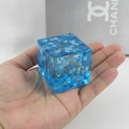 Glitter Snowflake Cube Stress Squeeze Ball – novelty & toys (view 3)