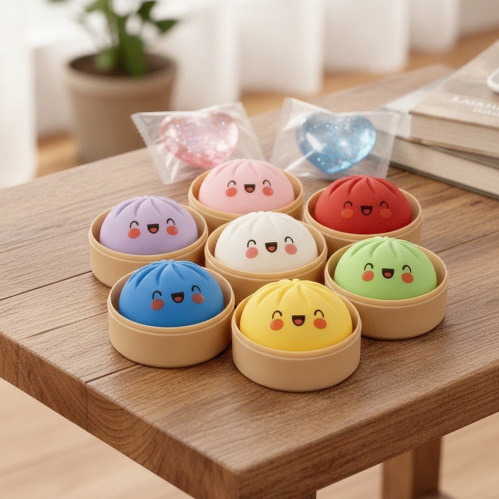 Cute Baozi Steamed Bun Squishy Fidget Toys – novelty & toys (view 2)