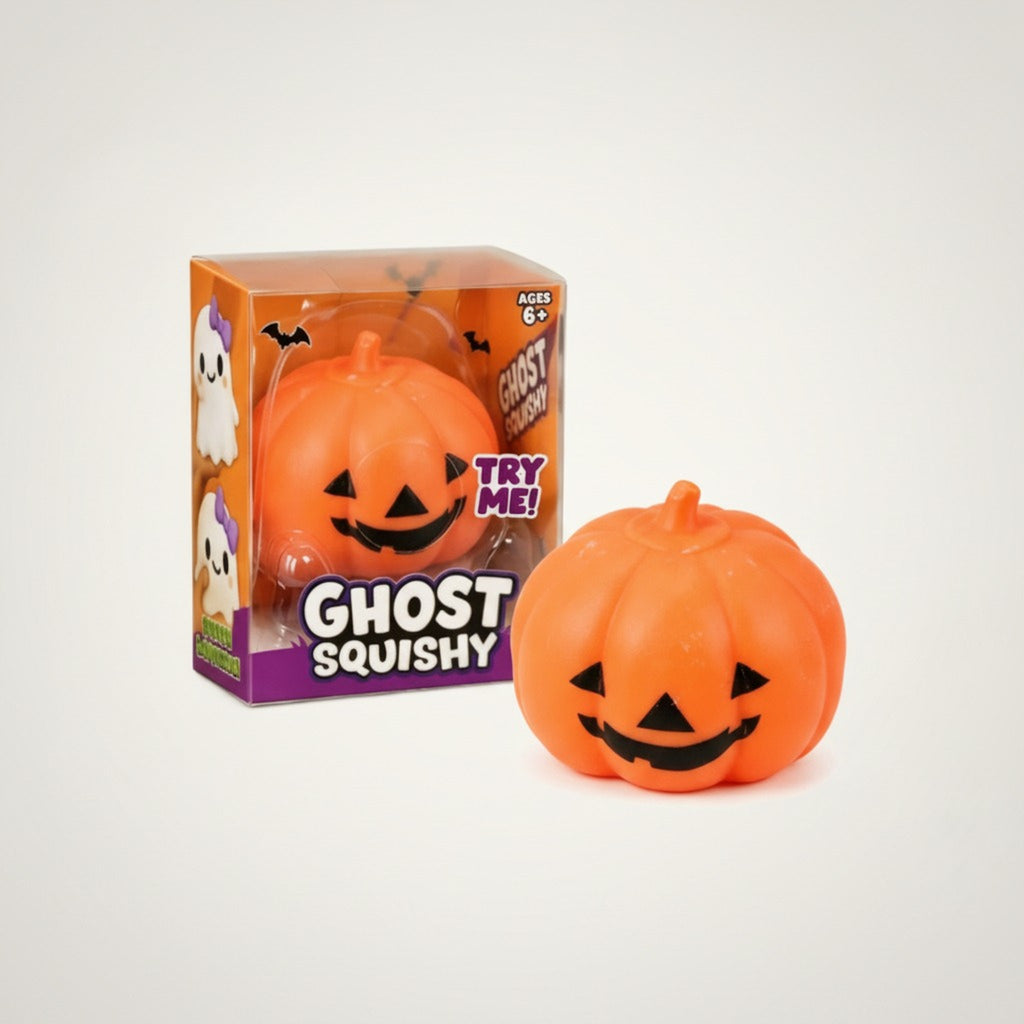 Ghost Squishy Halloween Pumpkin Stress Toy – novelty & toys (view 1)