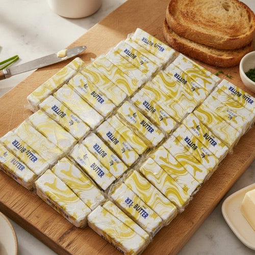 4oz Salted Butter Sticks Yellow Swirl Design