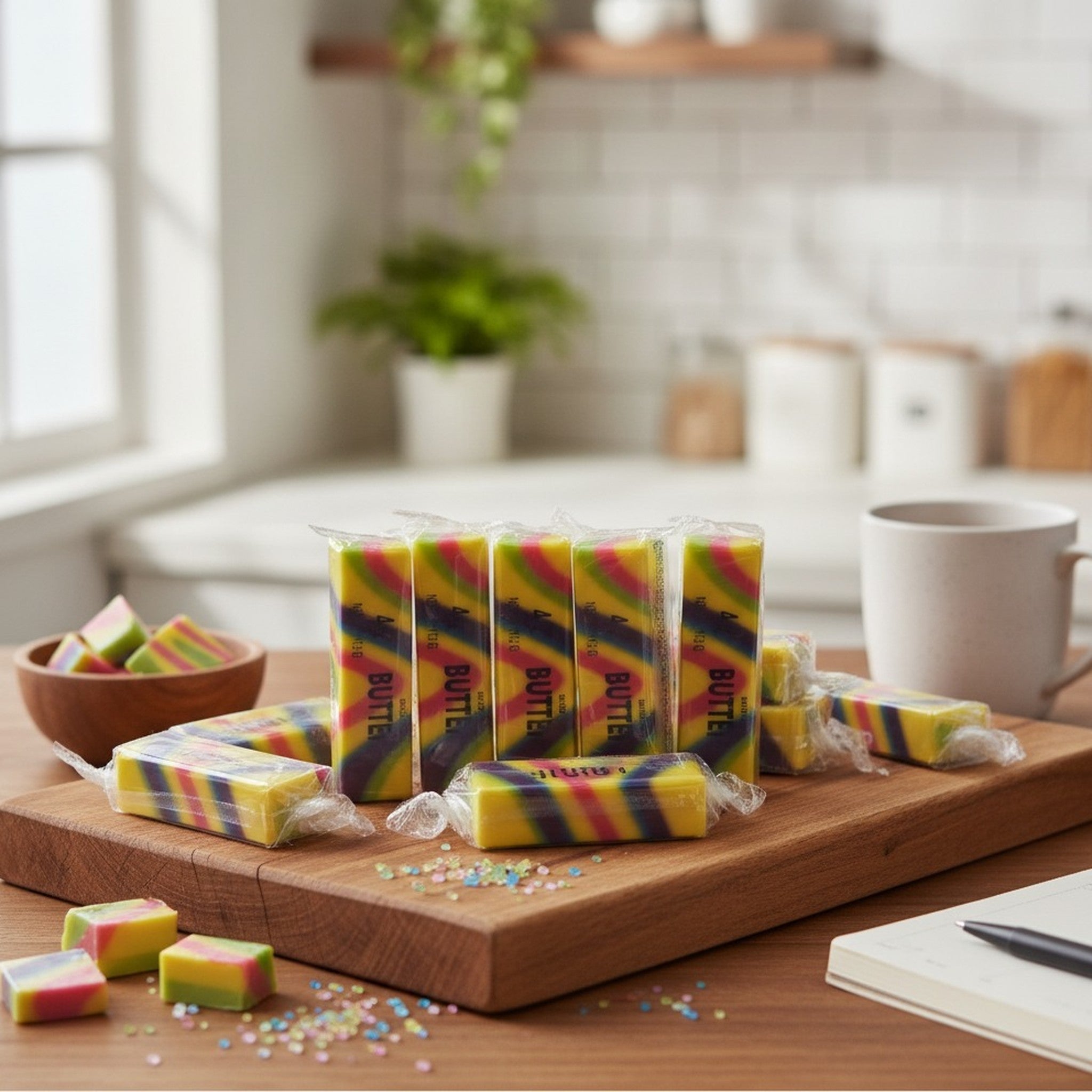 Rainbow Swirl Salted Butter Sticks – novelty & toys (view 2)