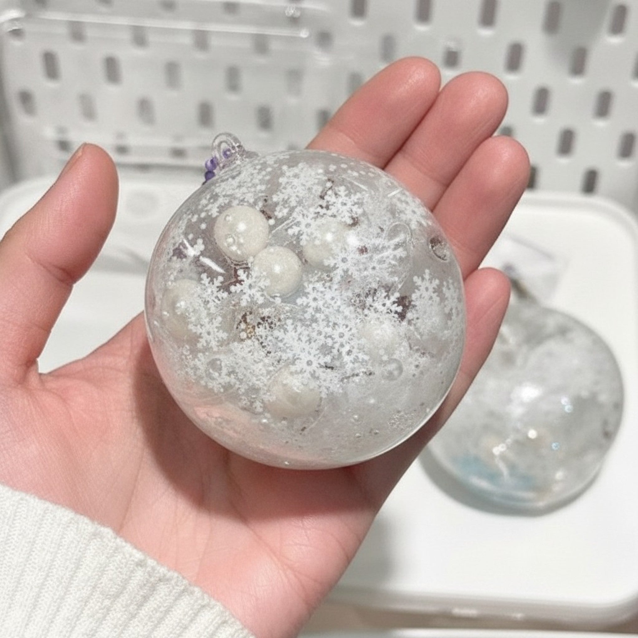 Winter Wonderland Glitter Sphere Ornament – novelty & toys (view 3)