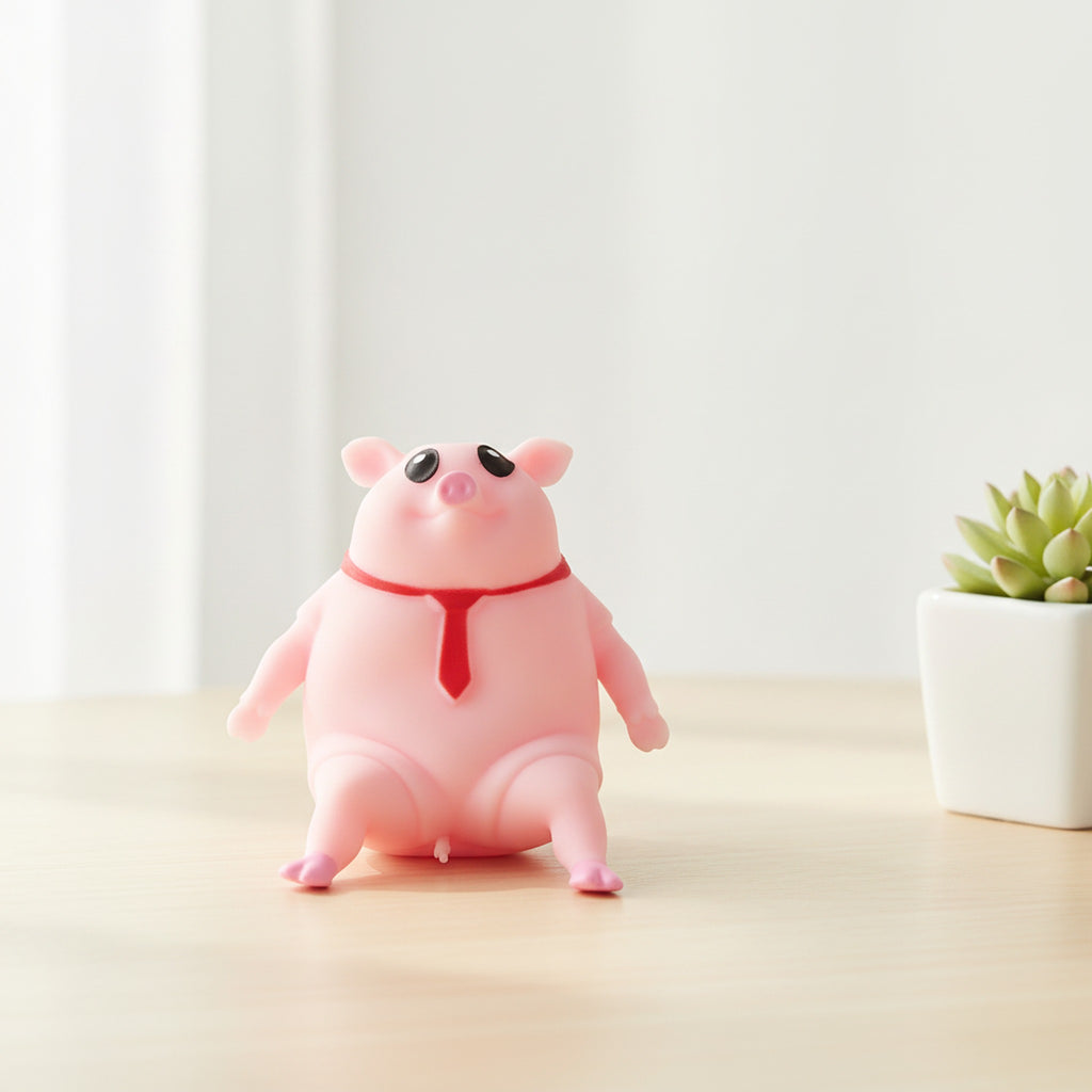 Cute Piggy Squeeze Toy - Pink