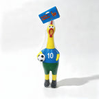World Cup Soccer Fan Screaming Chicken Squeeze Toy - Blue