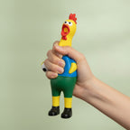 World Cup Soccer Fan Screaming Chicken Squeeze Toy - Blue