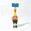 World Cup Soccer Fan Screaming Chicken Squeeze Toy - Orange