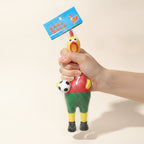 World Cup Soccer Fan Screaming Chicken Squeeze Toy - Red