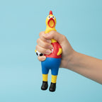 World Cup Soccer Fan Screaming Chicken Squeeze Toy - Red 1
