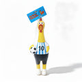 World Cup Soccer Fan Screaming Chicken Squeeze Toy - Stripe