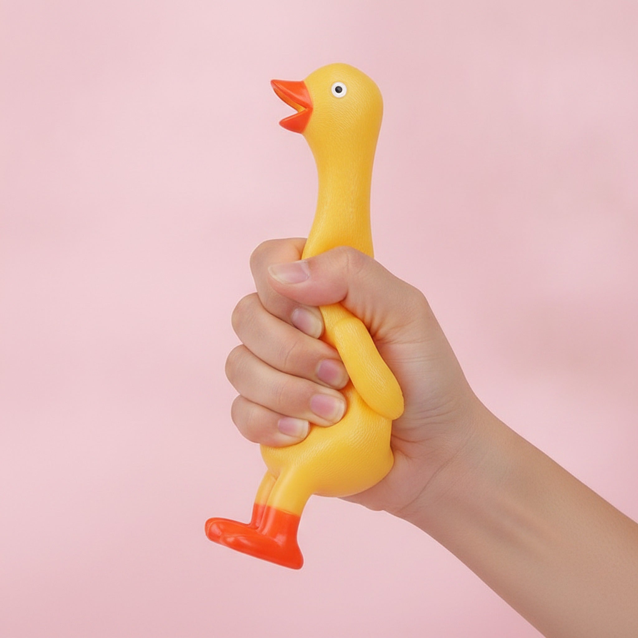 Cute Cartoon Screaming Duck Squeeze Toy - Yellow