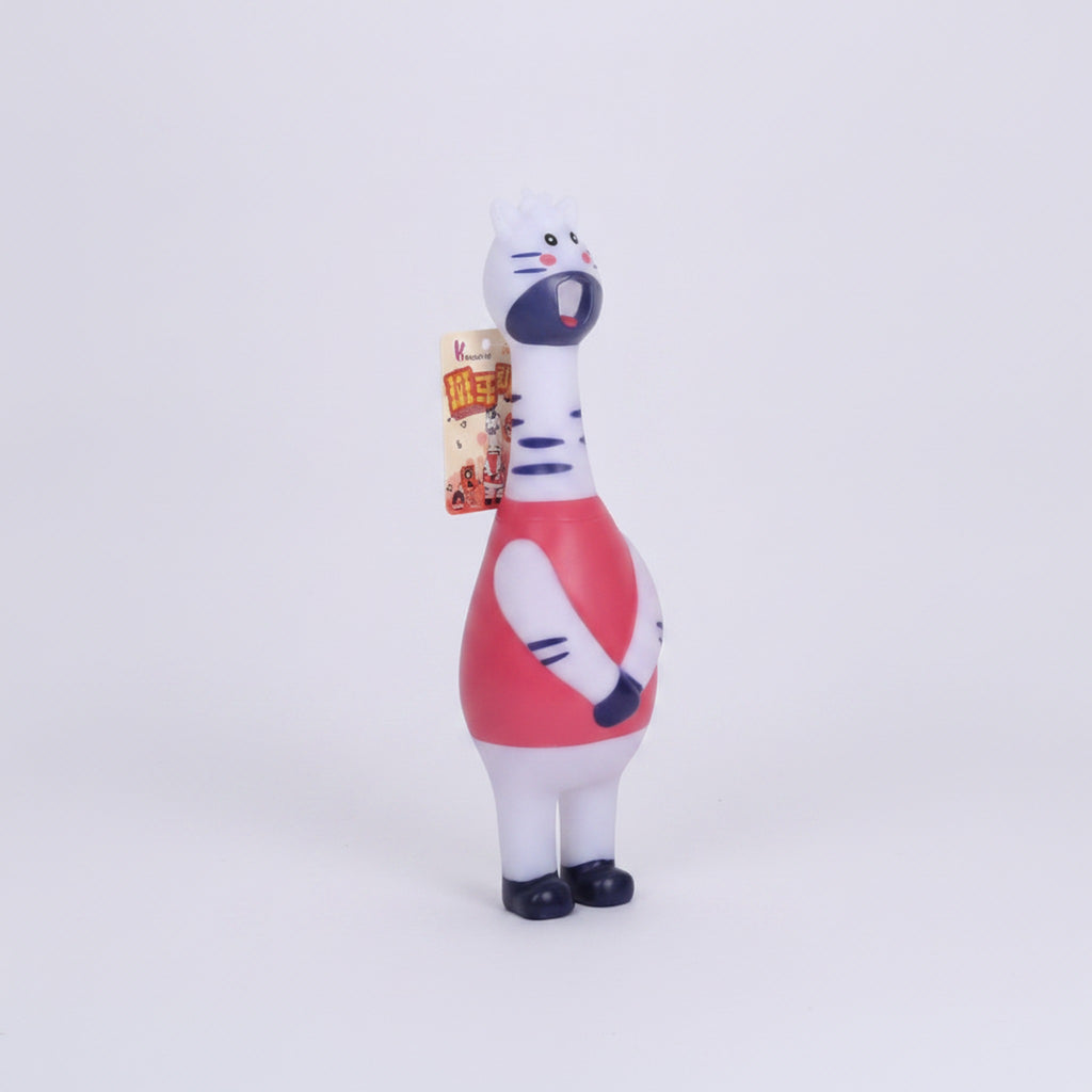 Lucky Cat Squeaky Toy Figure - Multicolor