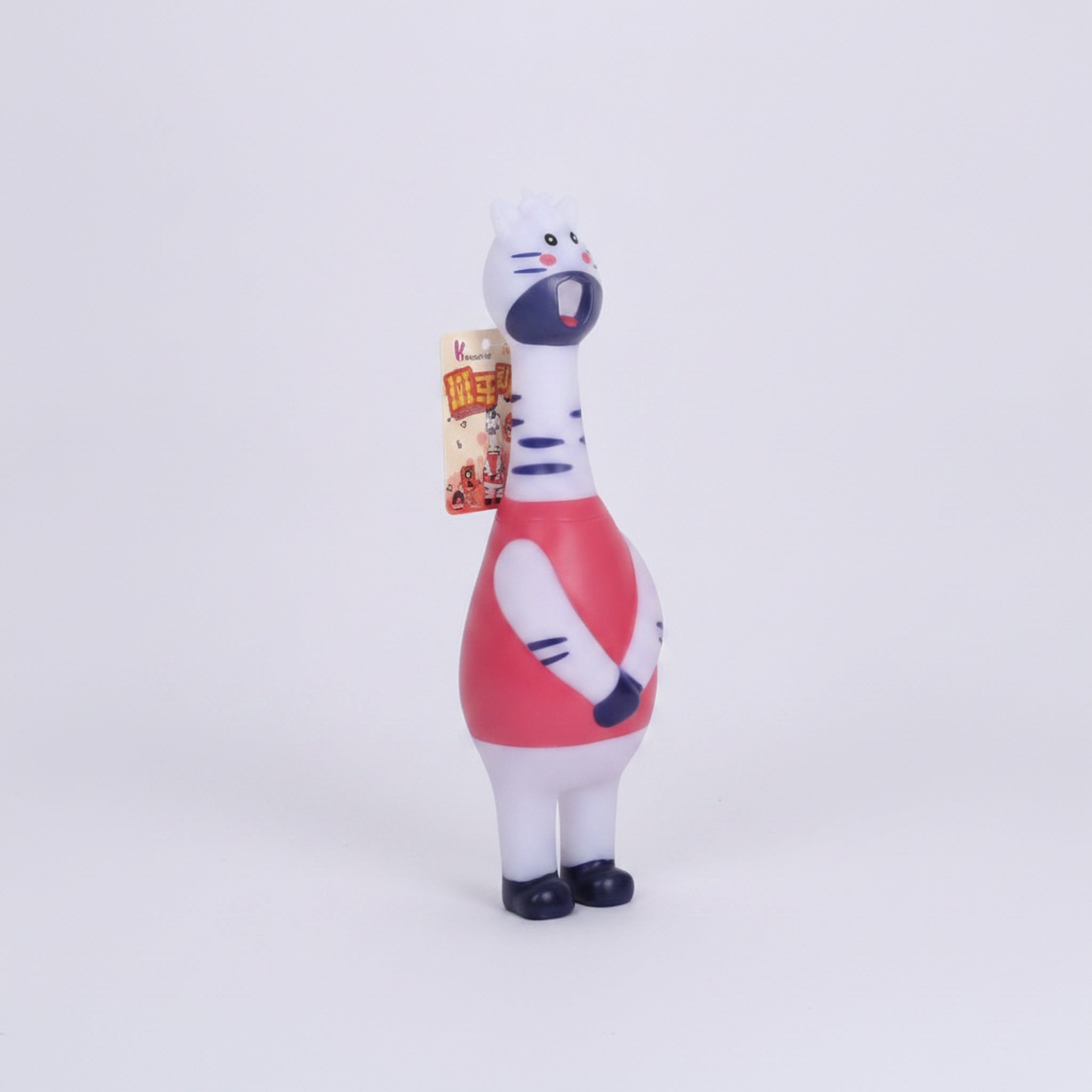 Lucky Cat Squeaky Toy Figure - Multicolor