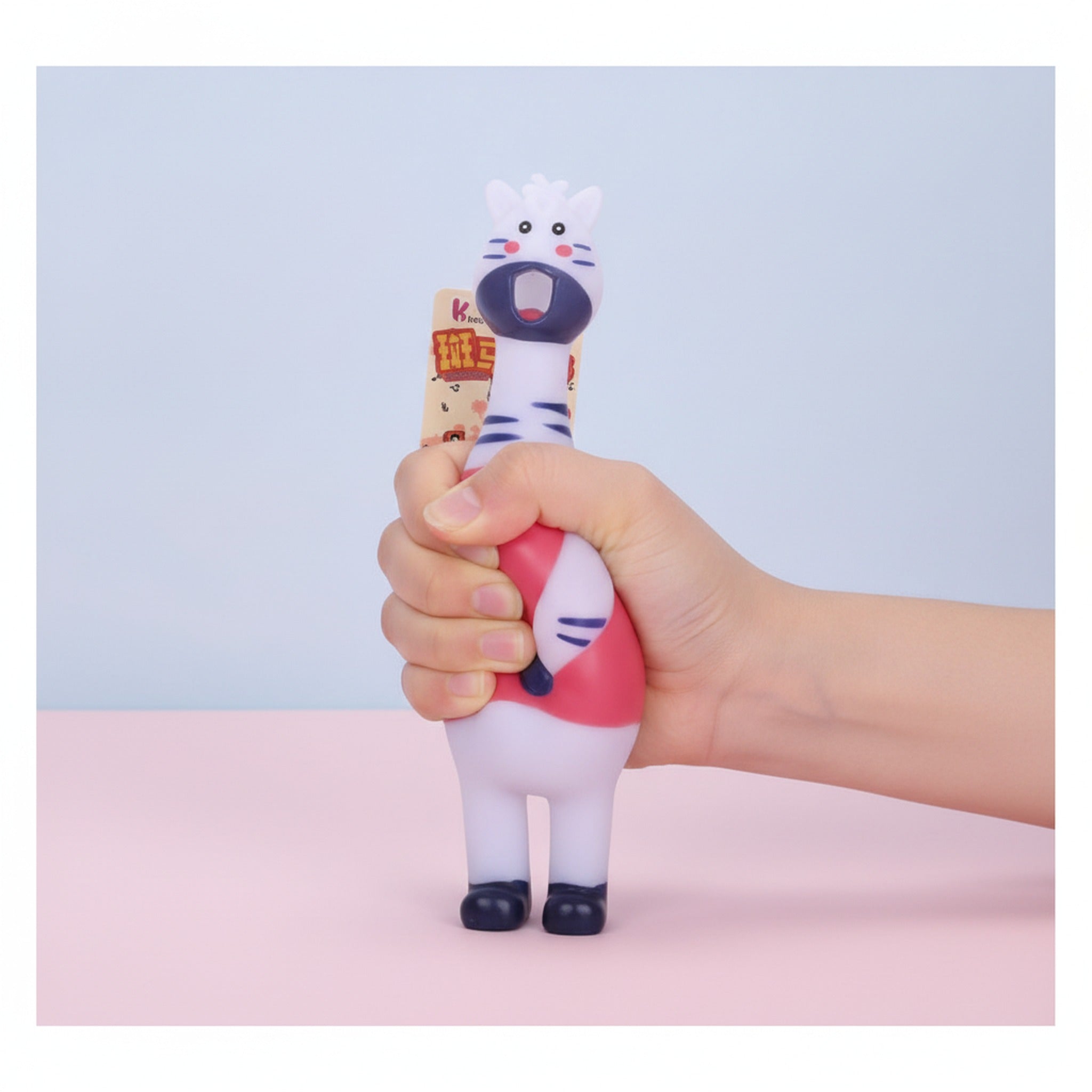 Lucky Cat Squeaky Toy Figure - Multicolor
