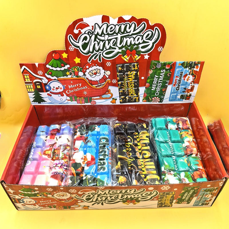 Christmas Chocolate Bar PU Slow Rising Squeeze Toy - Coffee 1 – novelty & toys