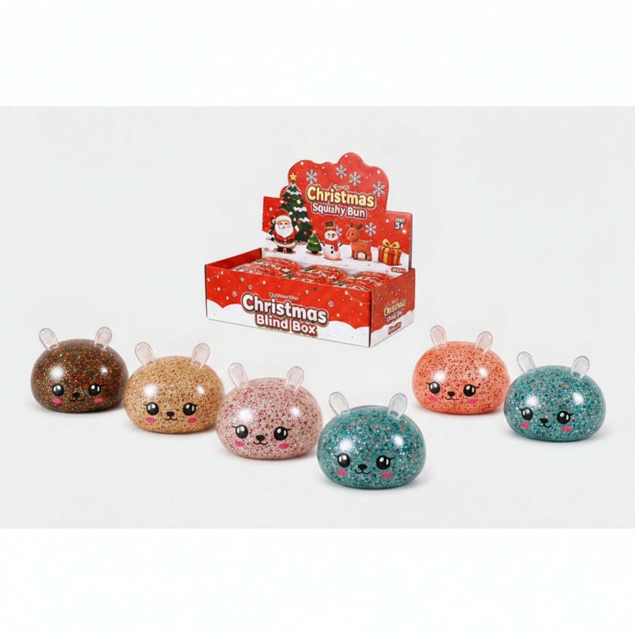 Christmas Bunny Reindeer Bun Squeeze Toy - Type 2