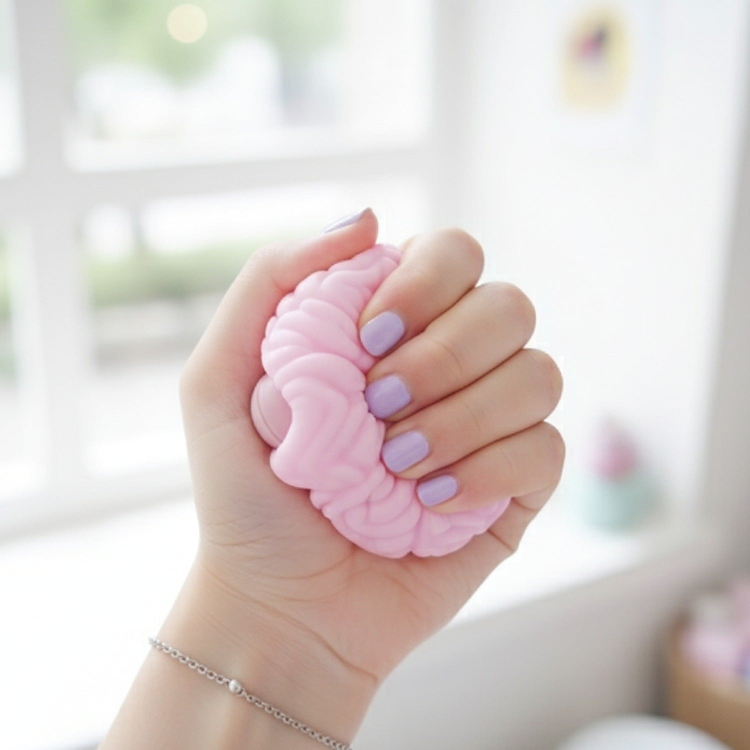 Pink Brain Squishy Toy