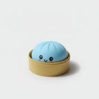 Blue Dumpling Squishy with Cute Smile Face