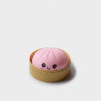 Pink Dumpling Squishy with Cute Face